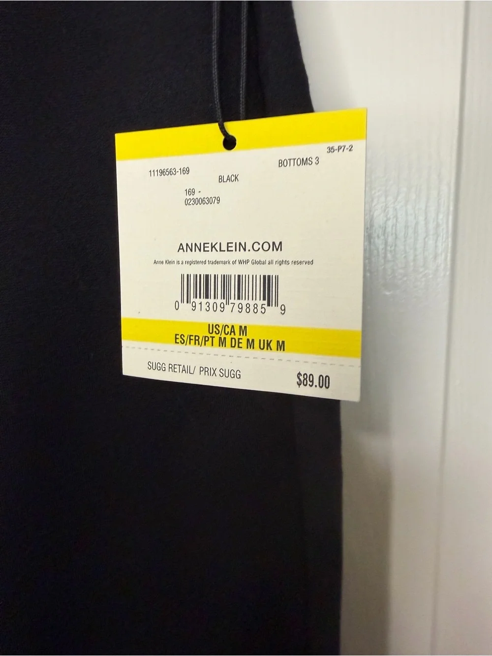 Anne Klein Black Stretch Slim Ankle Pants - Picture 2 of 4
